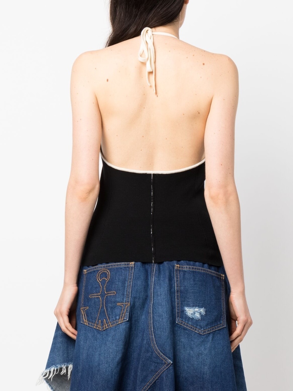 halterneck knitted top - 4