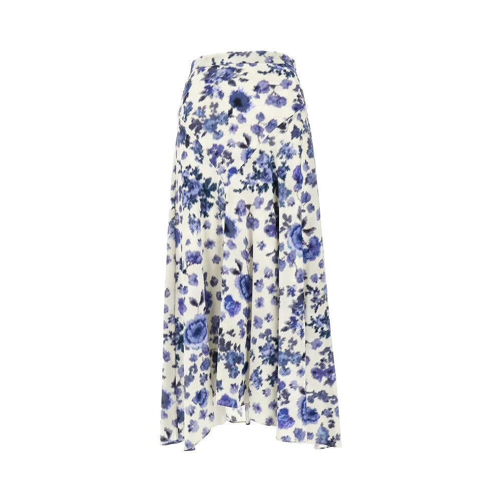 'SAKURA' PRINTED SILK SKIRT - 1