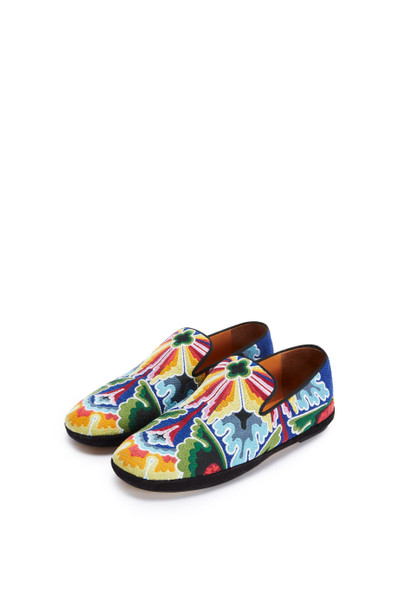 Loewe Embroidered slipper in polyester and cotton outlook