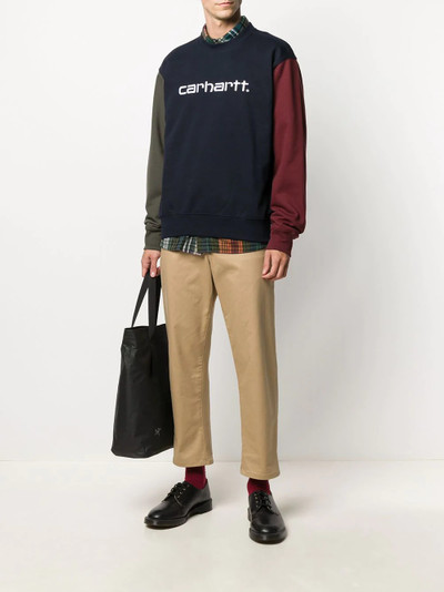 Carhartt colour-block logo sweatshirt outlook