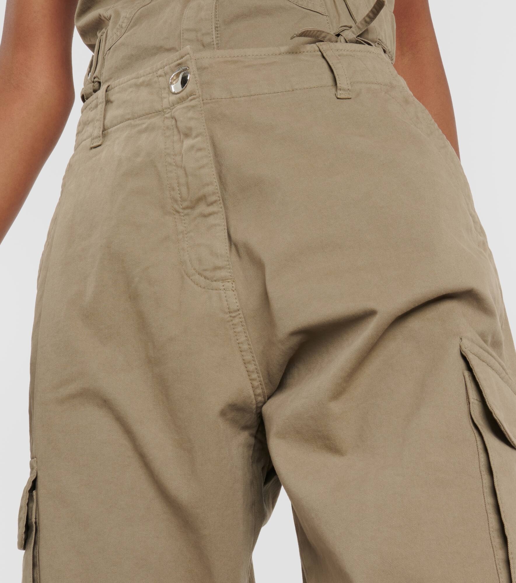 Wide-leg cotton cargo pants - 4