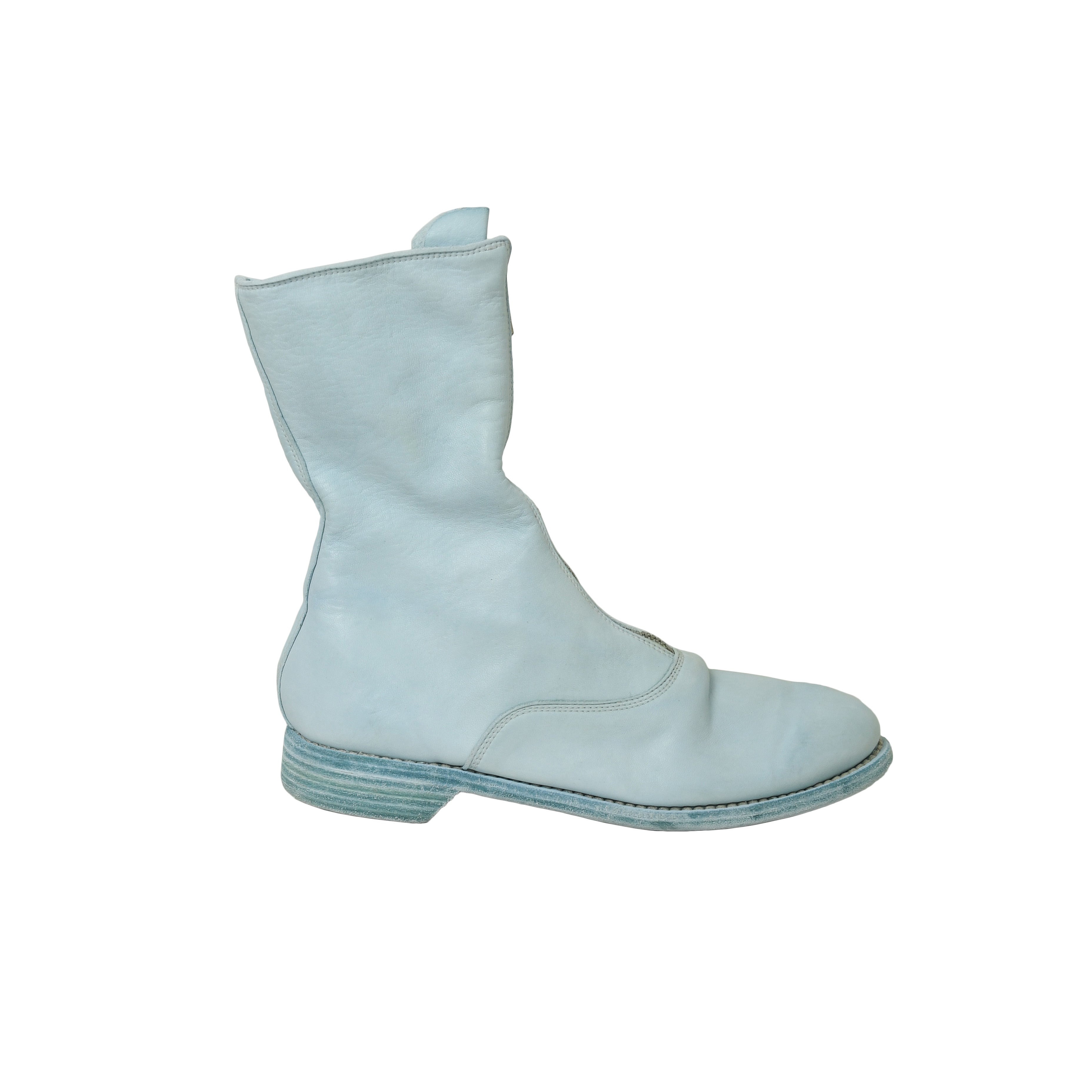 Guidi Front Zip Army Boot Blue - 2
