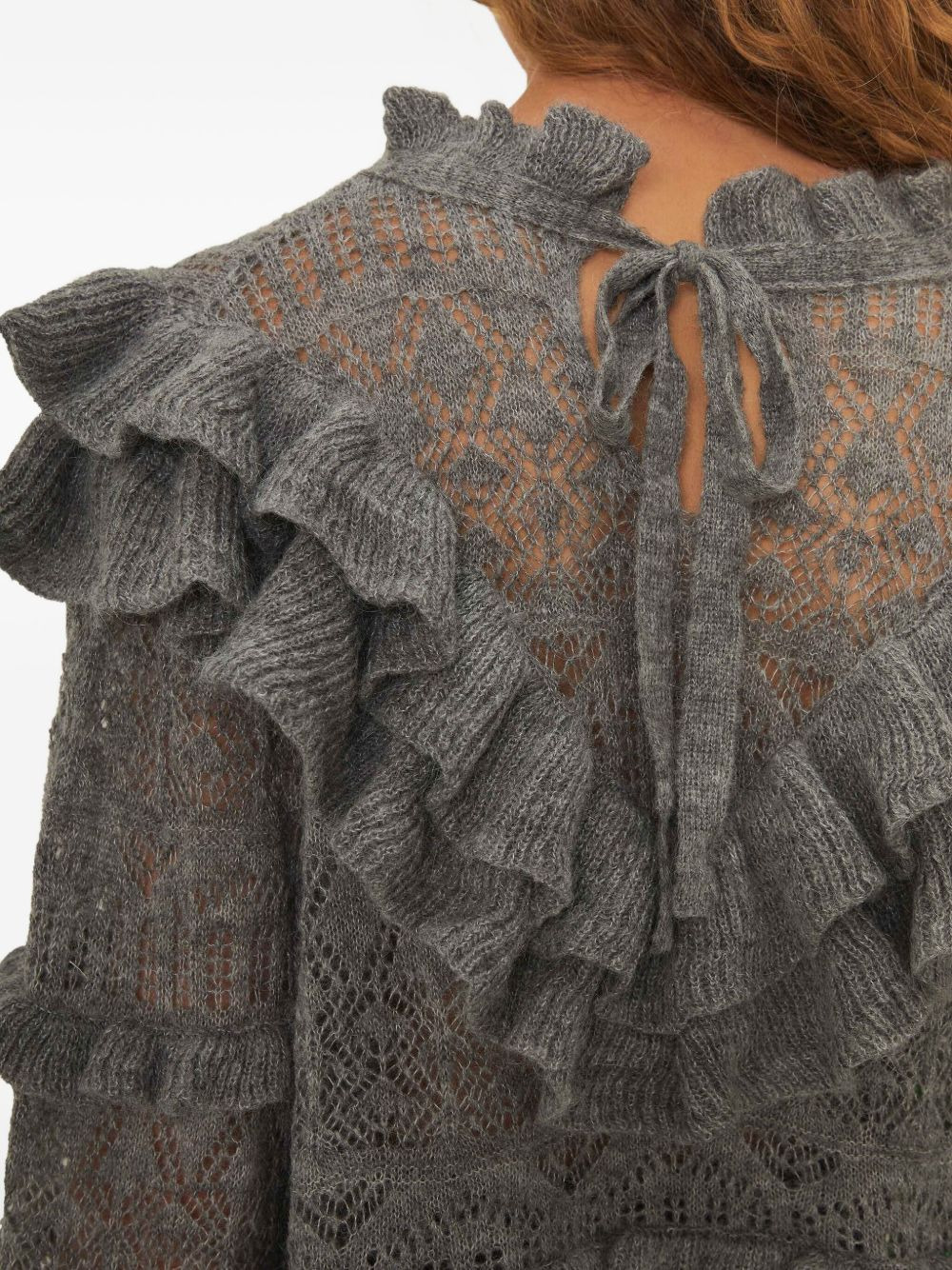 ruffle-detail sweater - 4