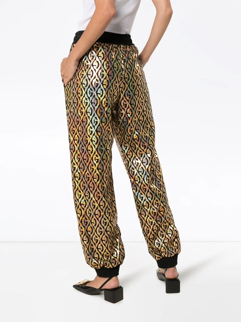 G Rhombus metallic track pants - 4