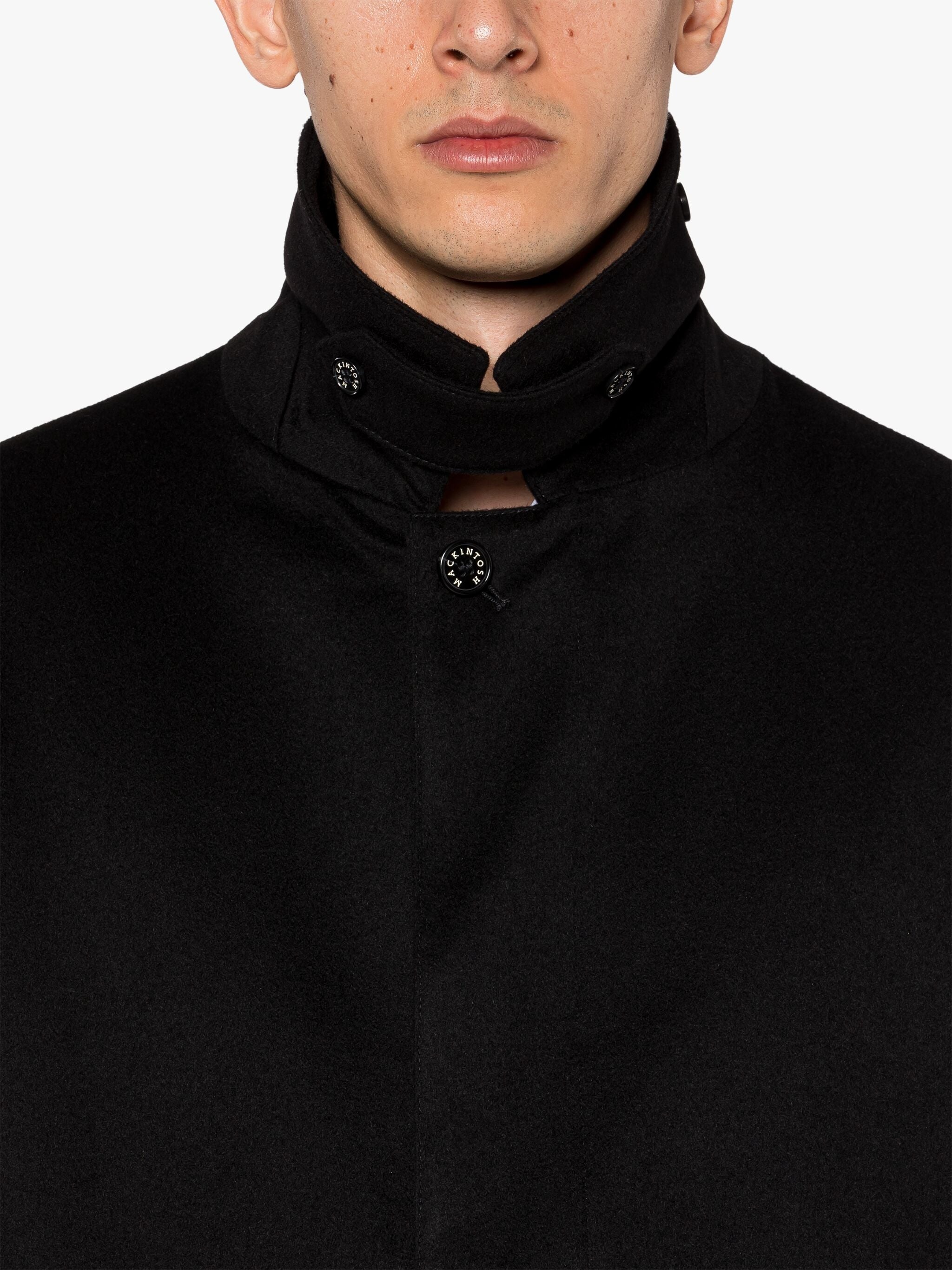 DUNKELD BLACK RAIN SYSTEM CASHMERE 3/4 COAT - 5