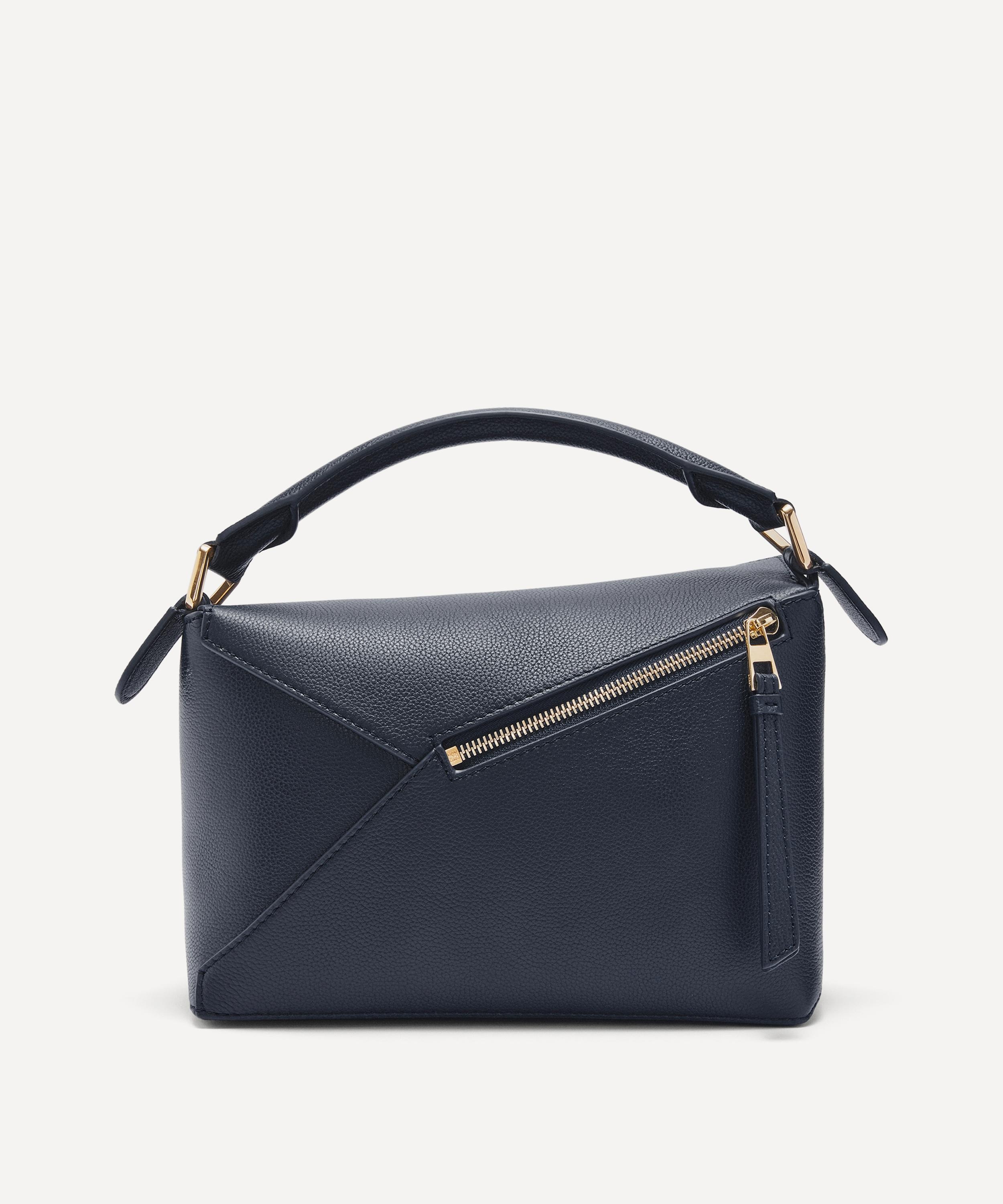 Small Puzzle Edge Leather Shoulder Bag - 4