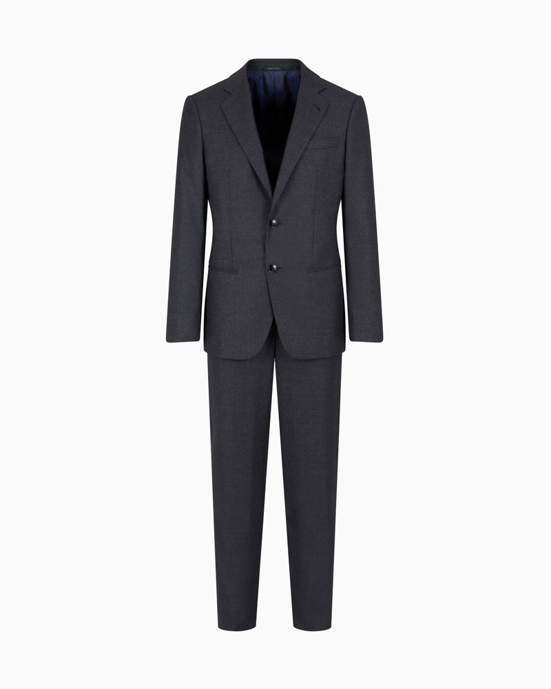 Single-breasted Soho line suit in virgin wool mélange 1