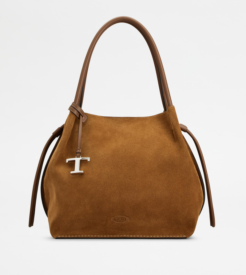 BUCKET BAG IN SUEDE MEDIUM - BROWN 1