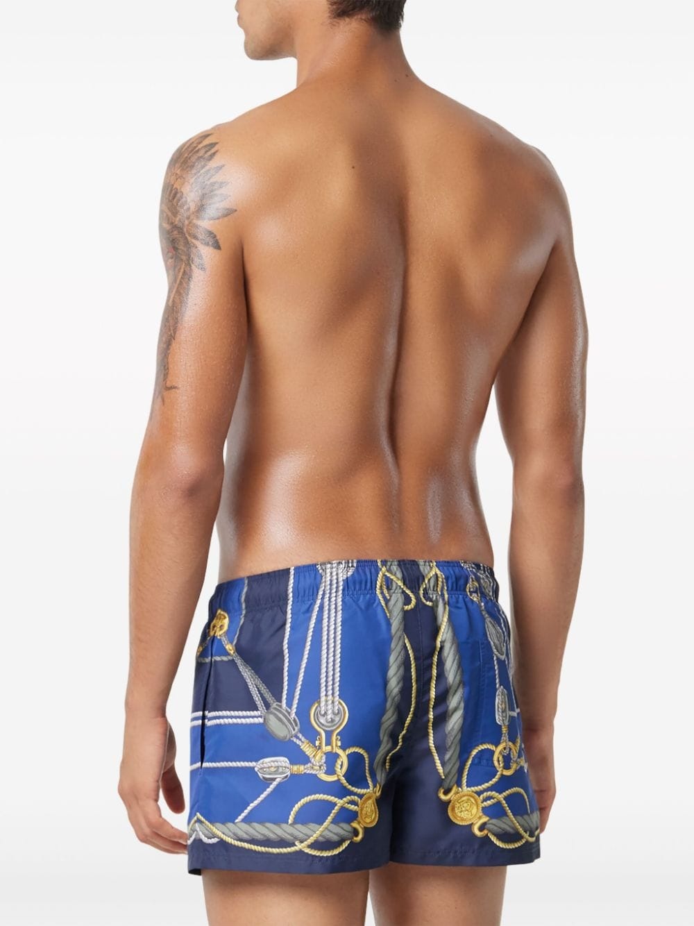 Nautical graphic-print swim shorts - 4