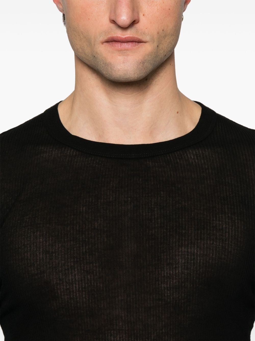 ribbed T-shirt - 4