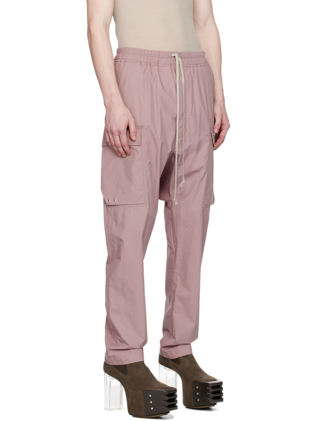 Pink Long Cargo Pants - 2