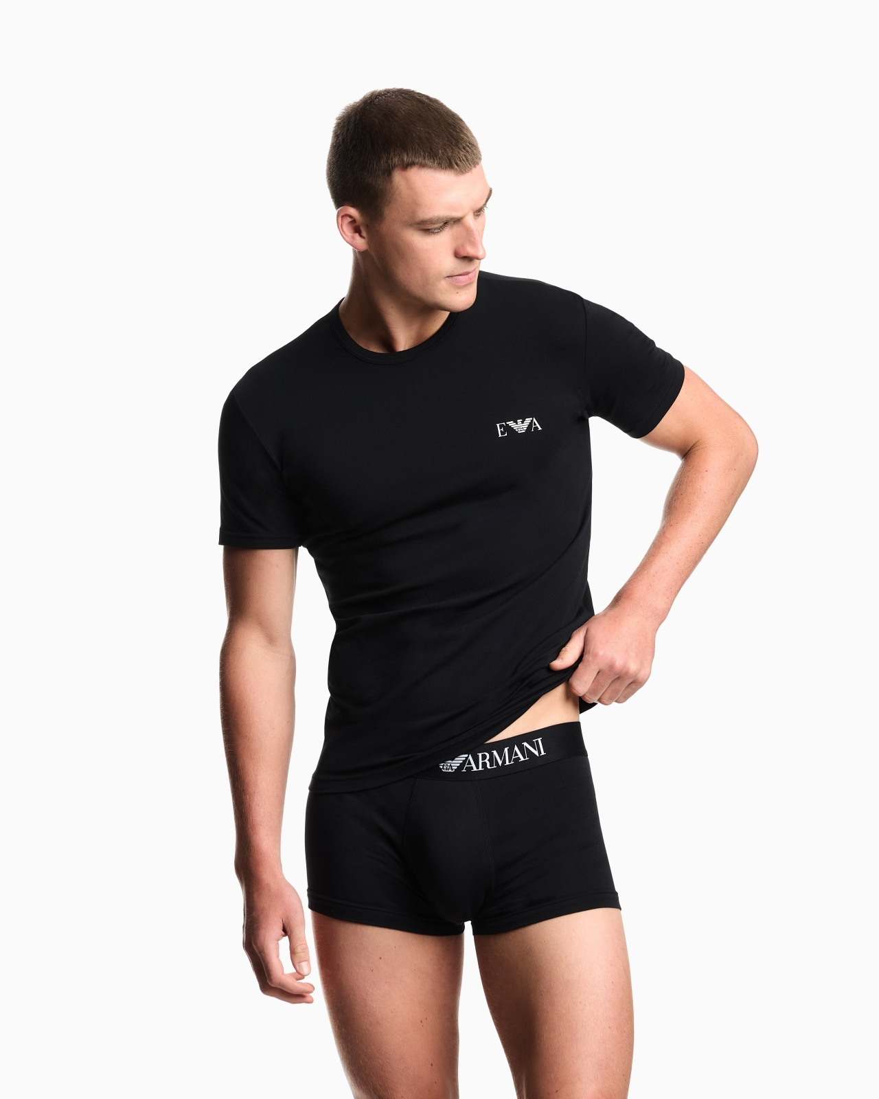 TWO-PACK OF STRETCH JERSEY FITTED LOUNGEWEAR T-SHIRTS - 2