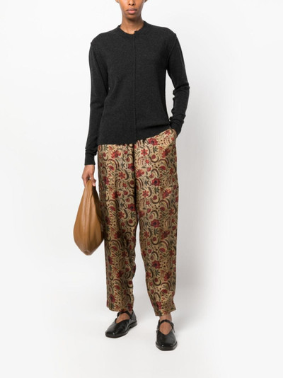 UMA WANG Palmer floral-print tapered trousers outlook