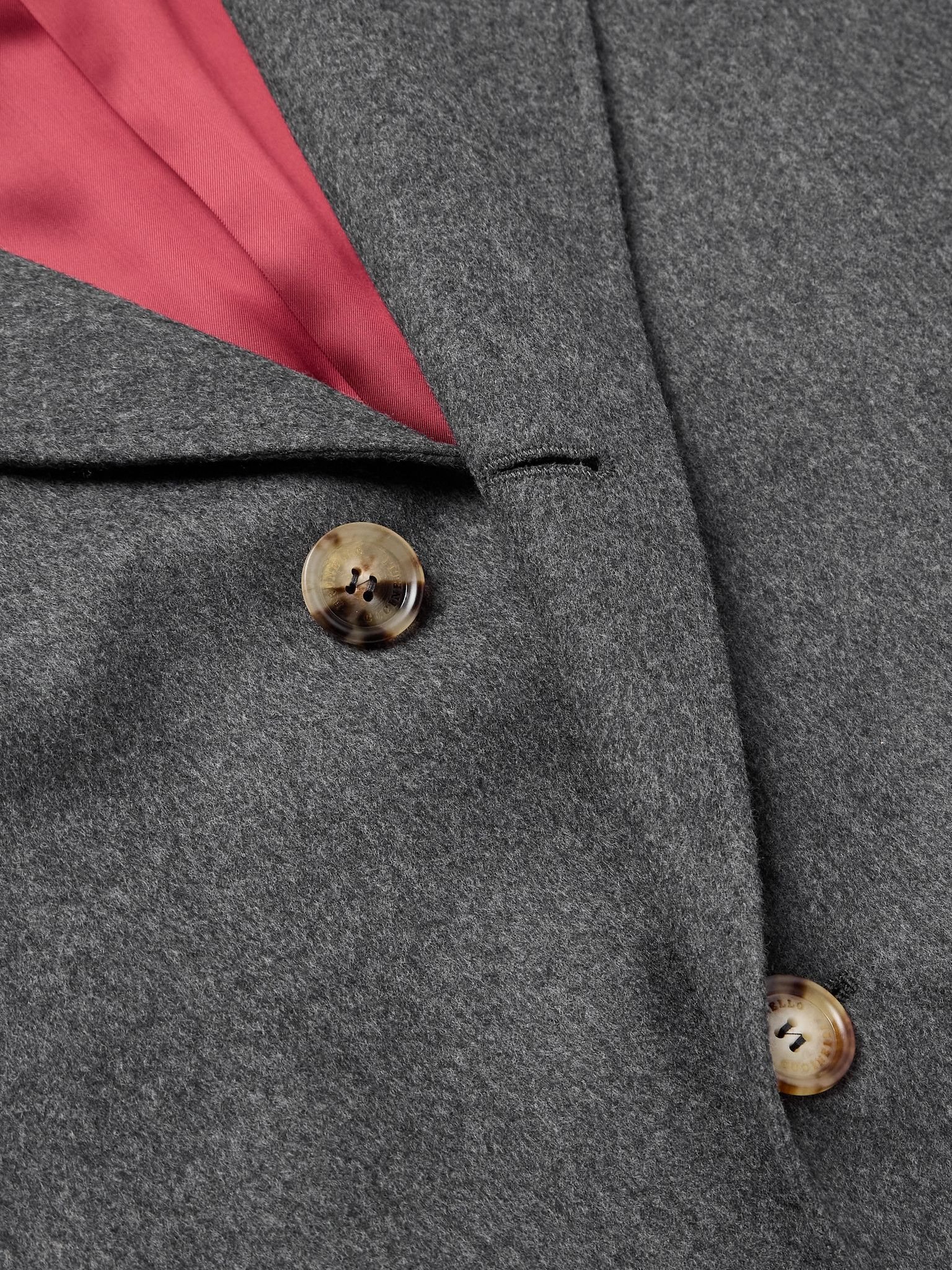 Wool and Cashmere-Blend Overcoat Gray - 5