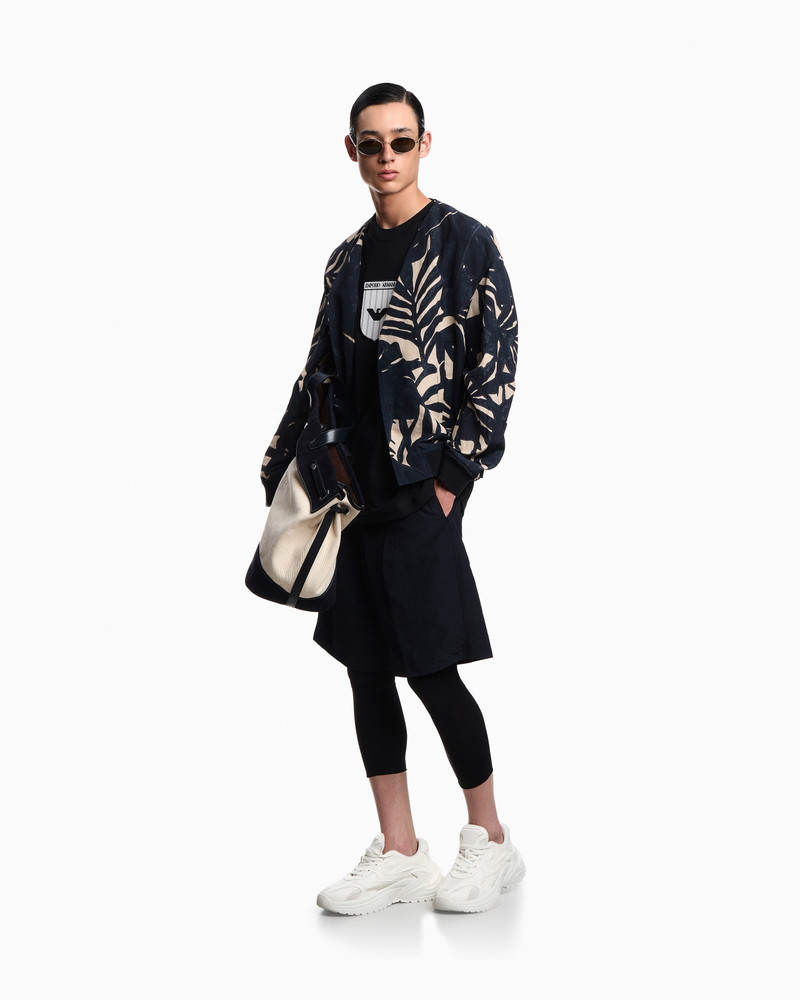 LINEN-BLEND JACKET WITH FOLIAGE-PRINT PATTERN 2
