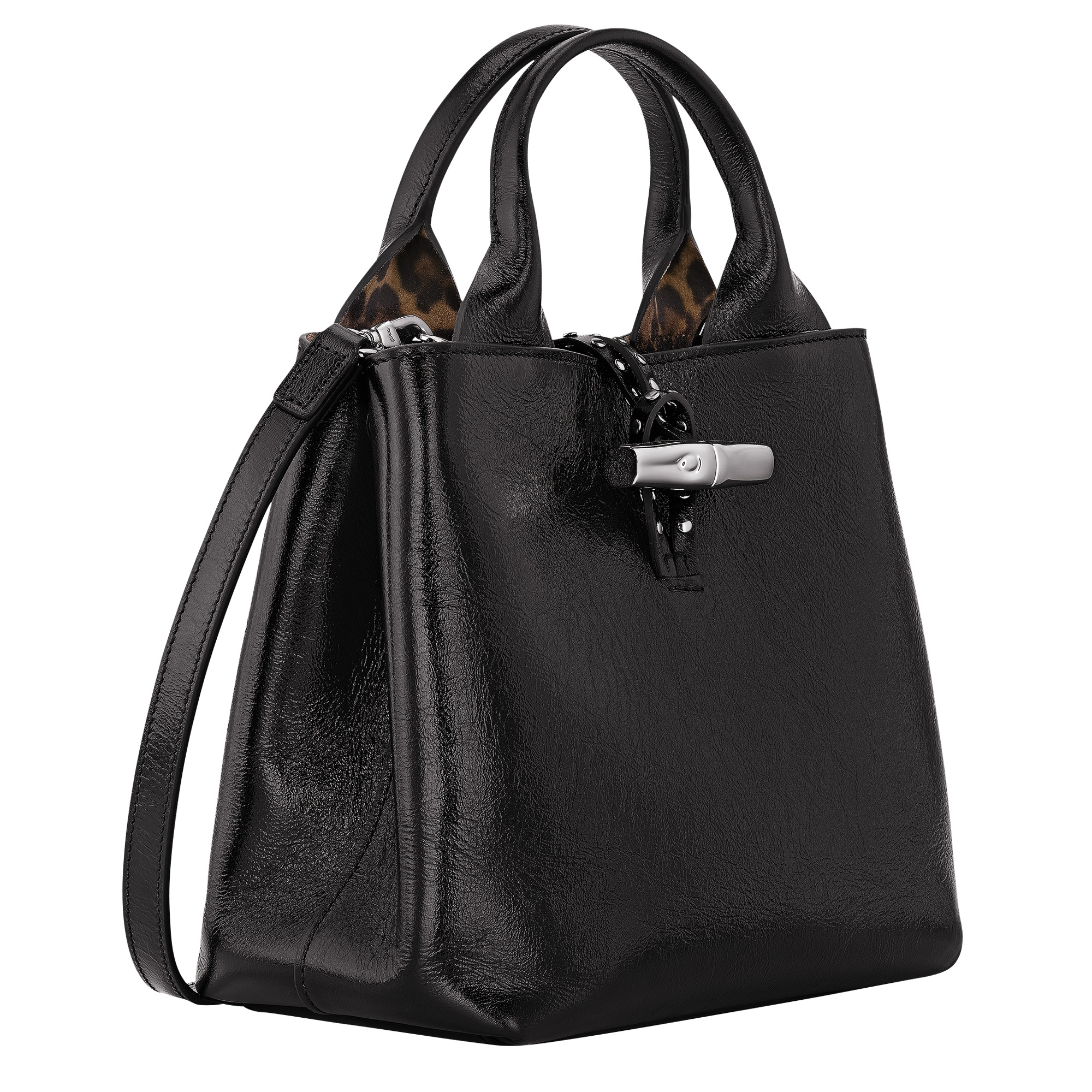 Le Roseau S Handbag Black - Leather - 3