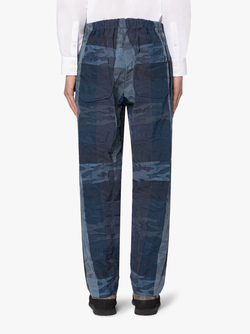 CAPTAIN NAVY CAMO COTTON & NYLON TROUSERS 4