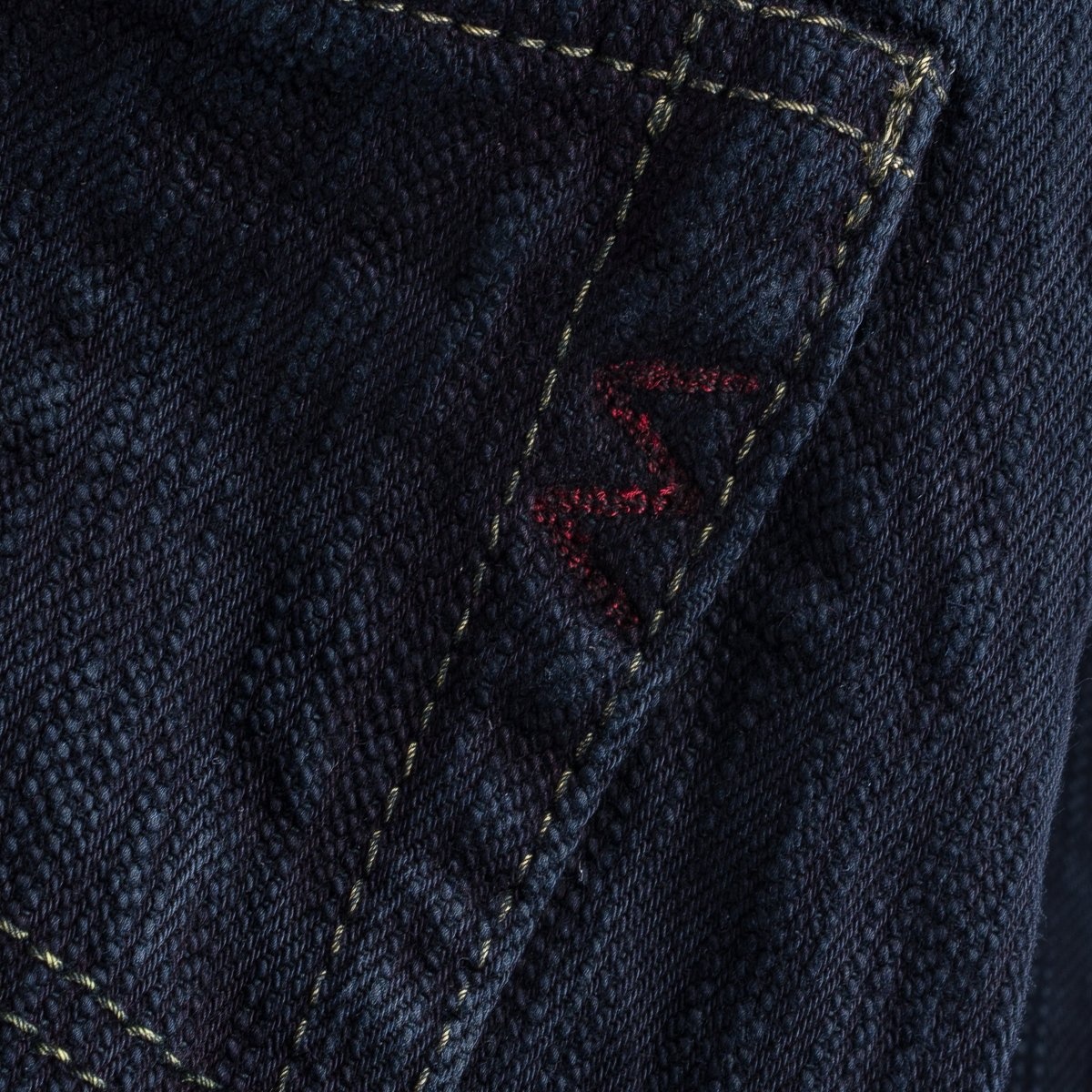 IH-888S-SLBod 16oz Slubby Selvedge Denim Relaxed Tapered Cut Jeans - Indigo Overdyed Black - 15