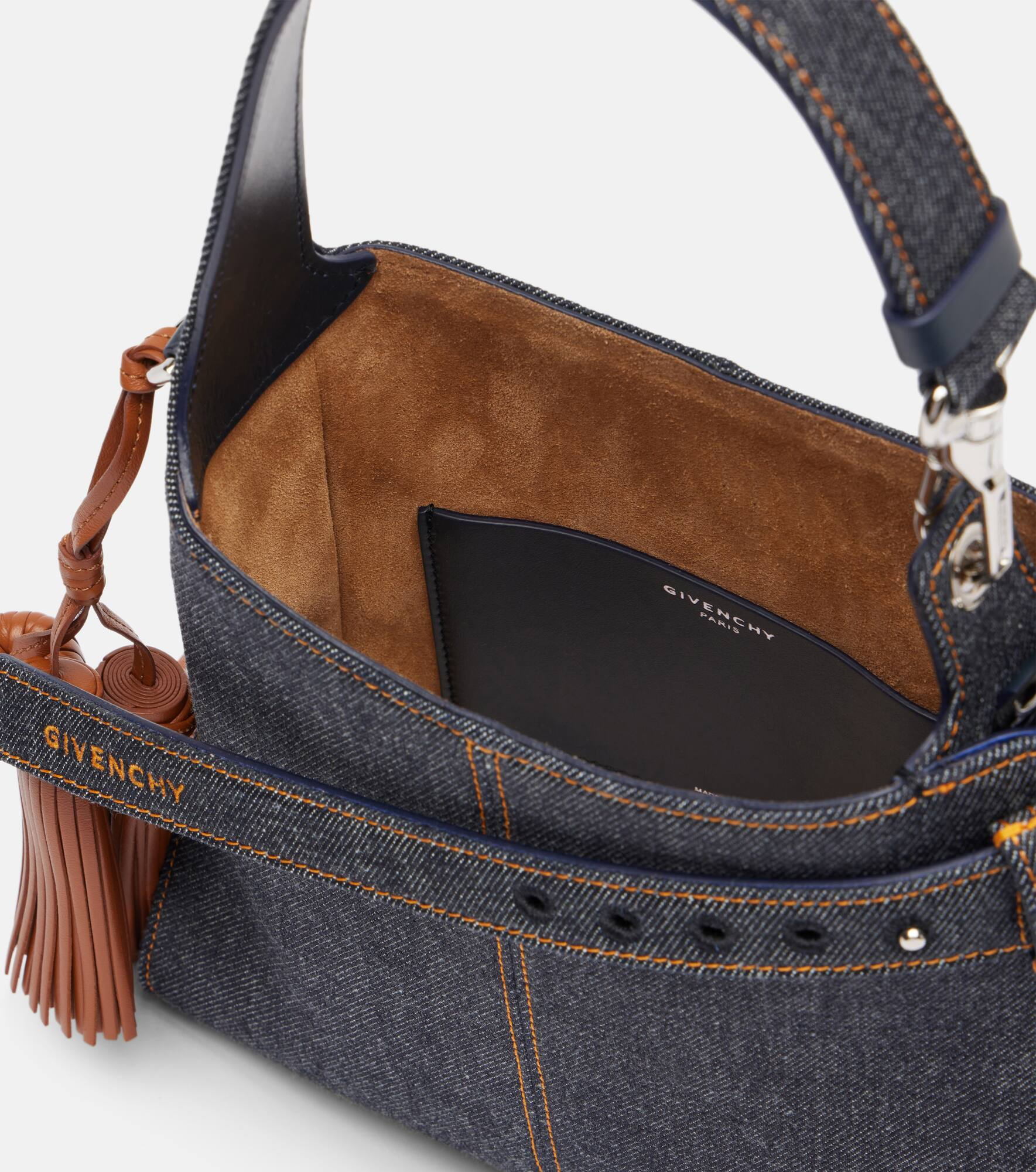 Belted Mini denim hobo bag - 3