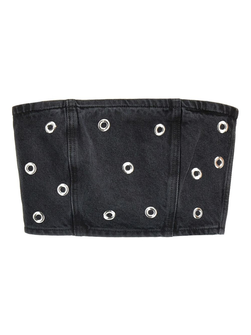 studded denim top 1