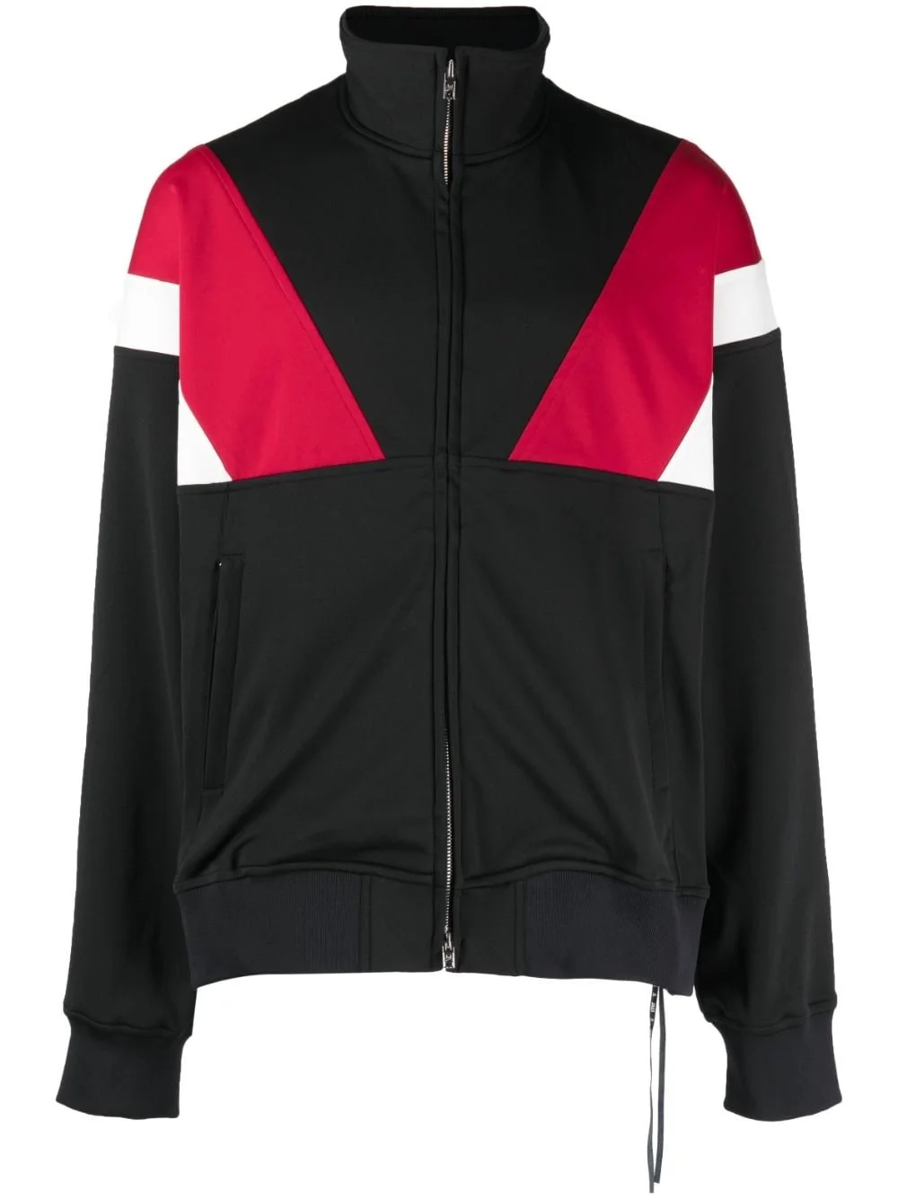 embroidered-logo colour-block jacket - 1
