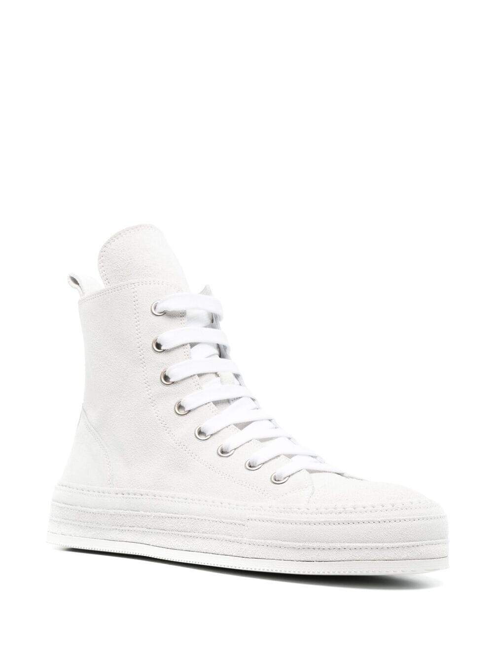 high-top leather sneakers - 2