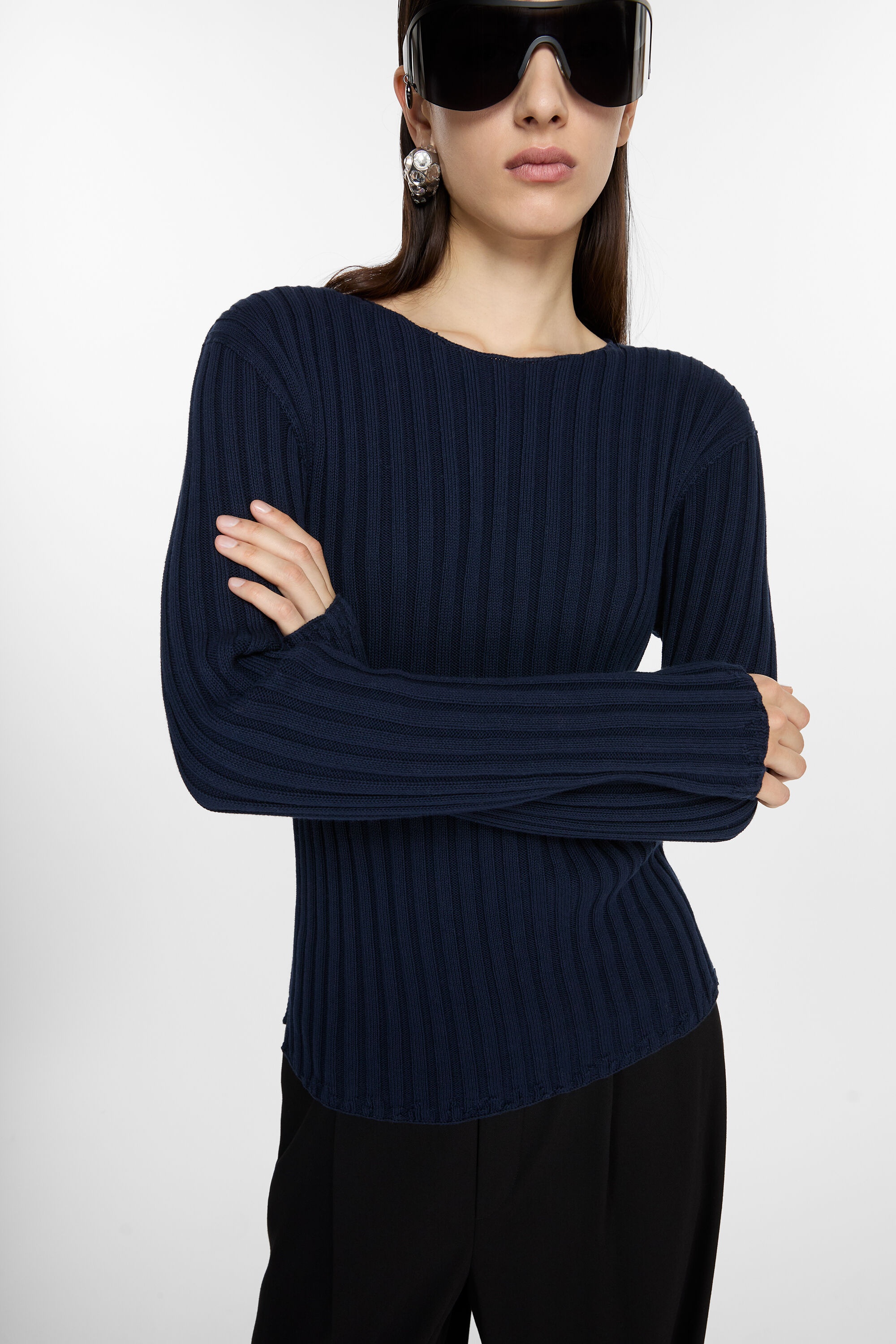 Ribbed jumper - Navy/navy - 4