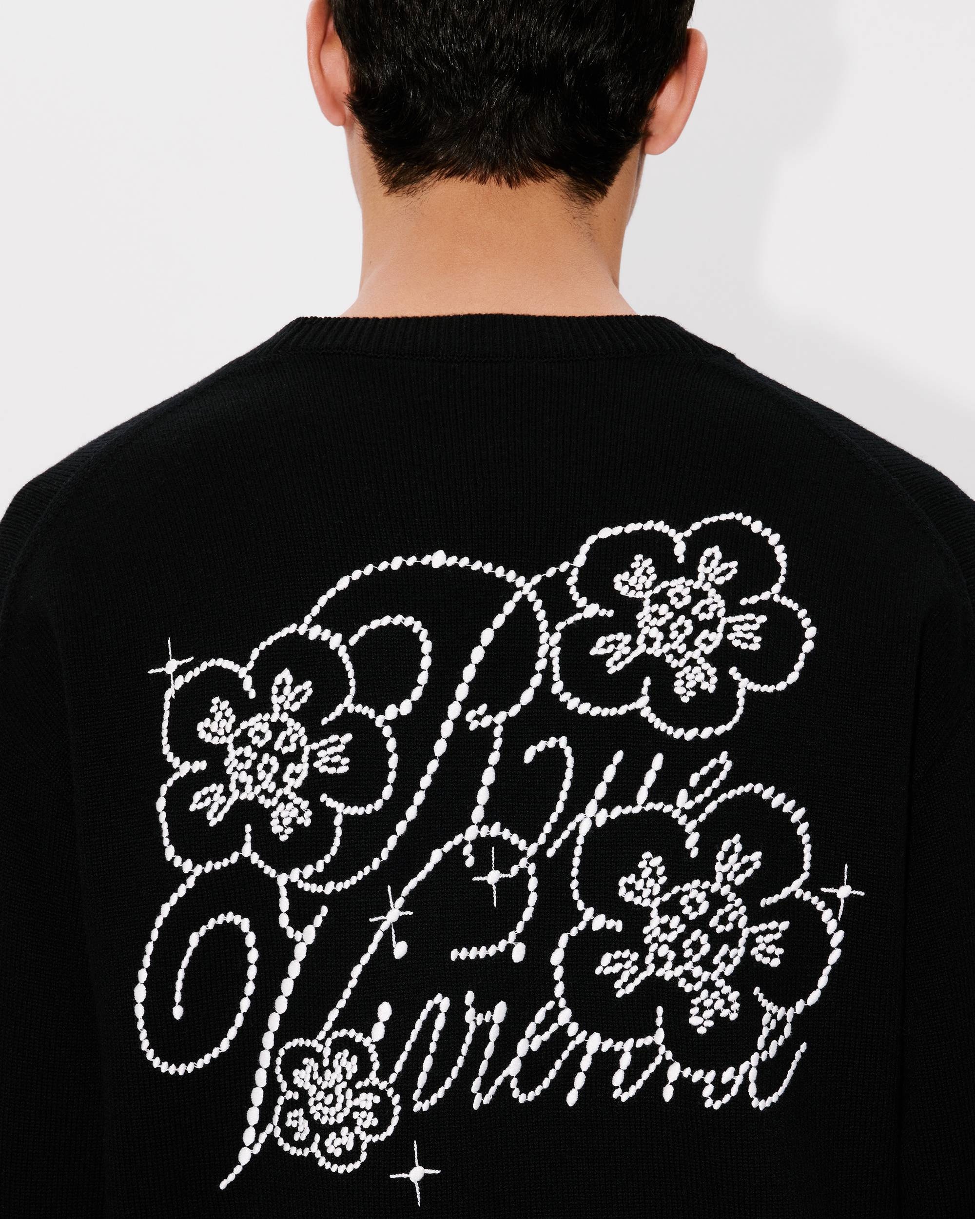 'KENZO Constellation' genderless embroidered cardigan in wool and cotton - 12