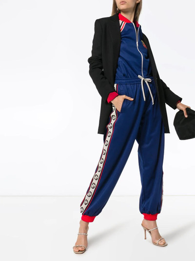 GUCCI logo-stripe track pants outlook