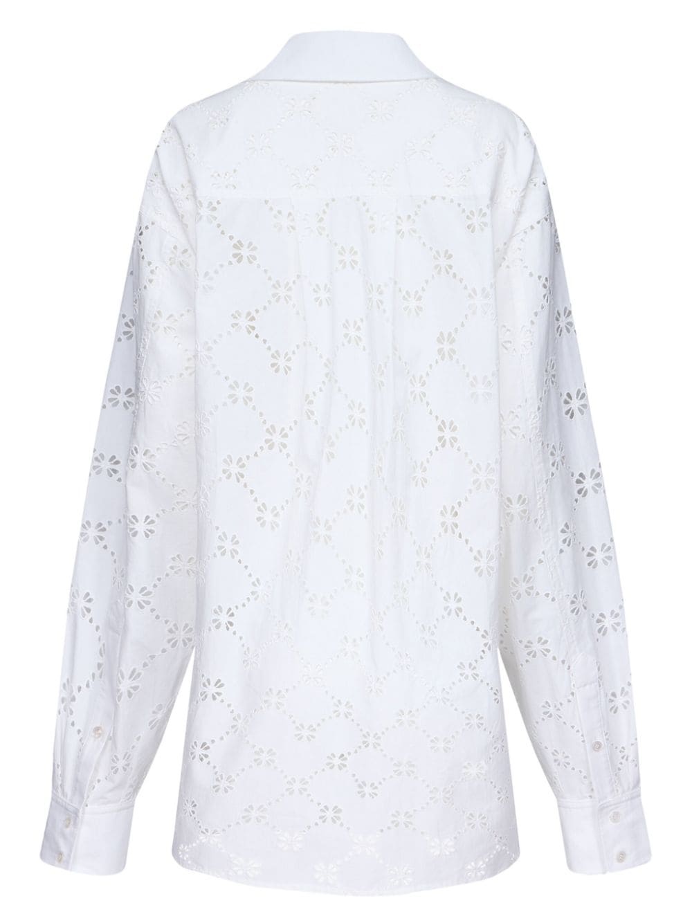 broderie anglaise shirt dress - 6