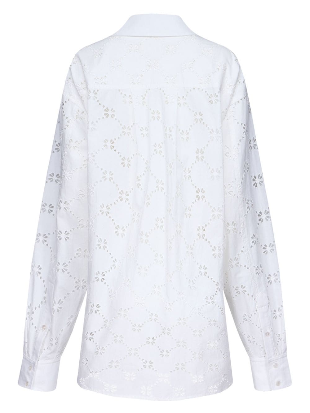 broderie anglaise shirt dress - 6