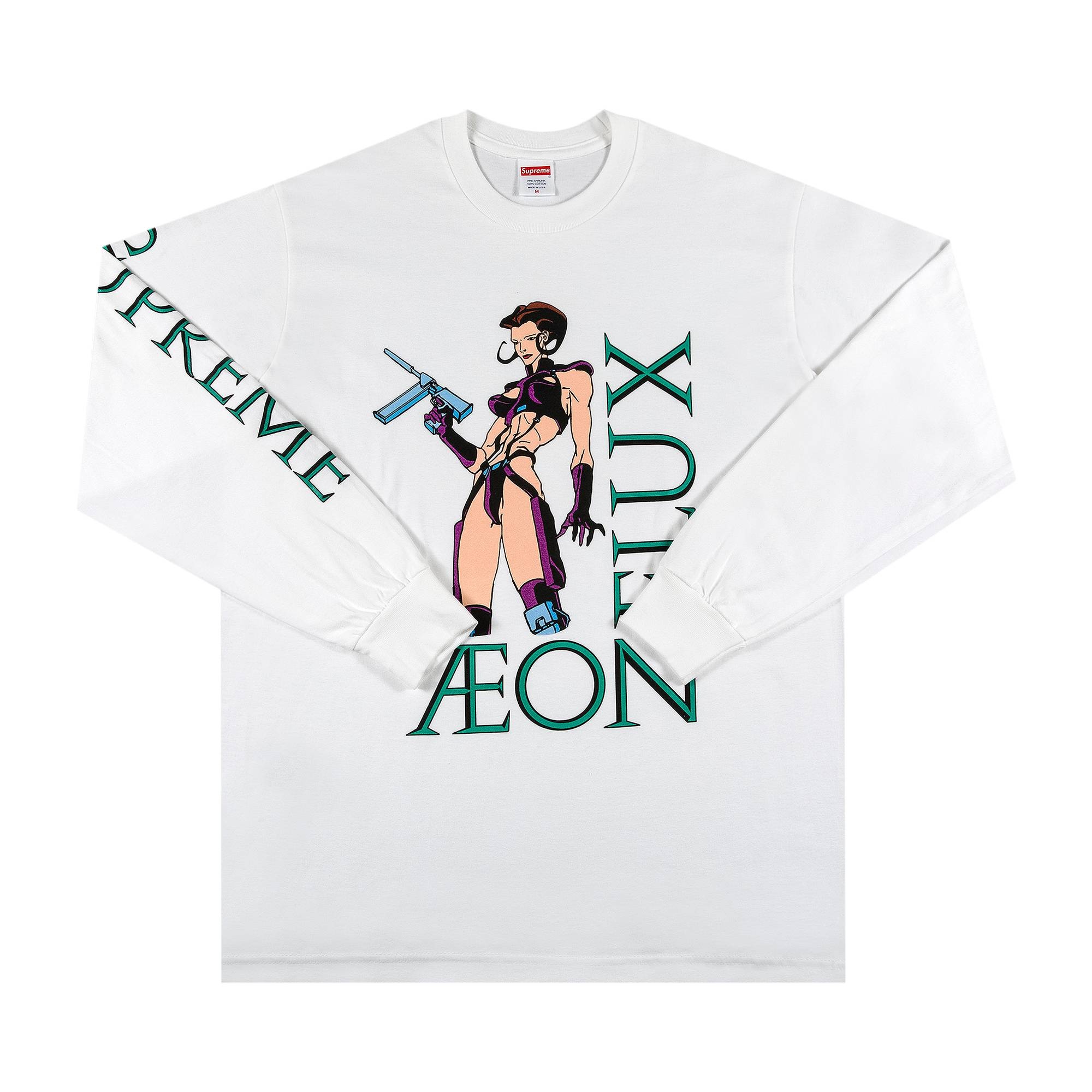 Supreme Aeon Flux Long-Sleeve Tee 'White' - 1