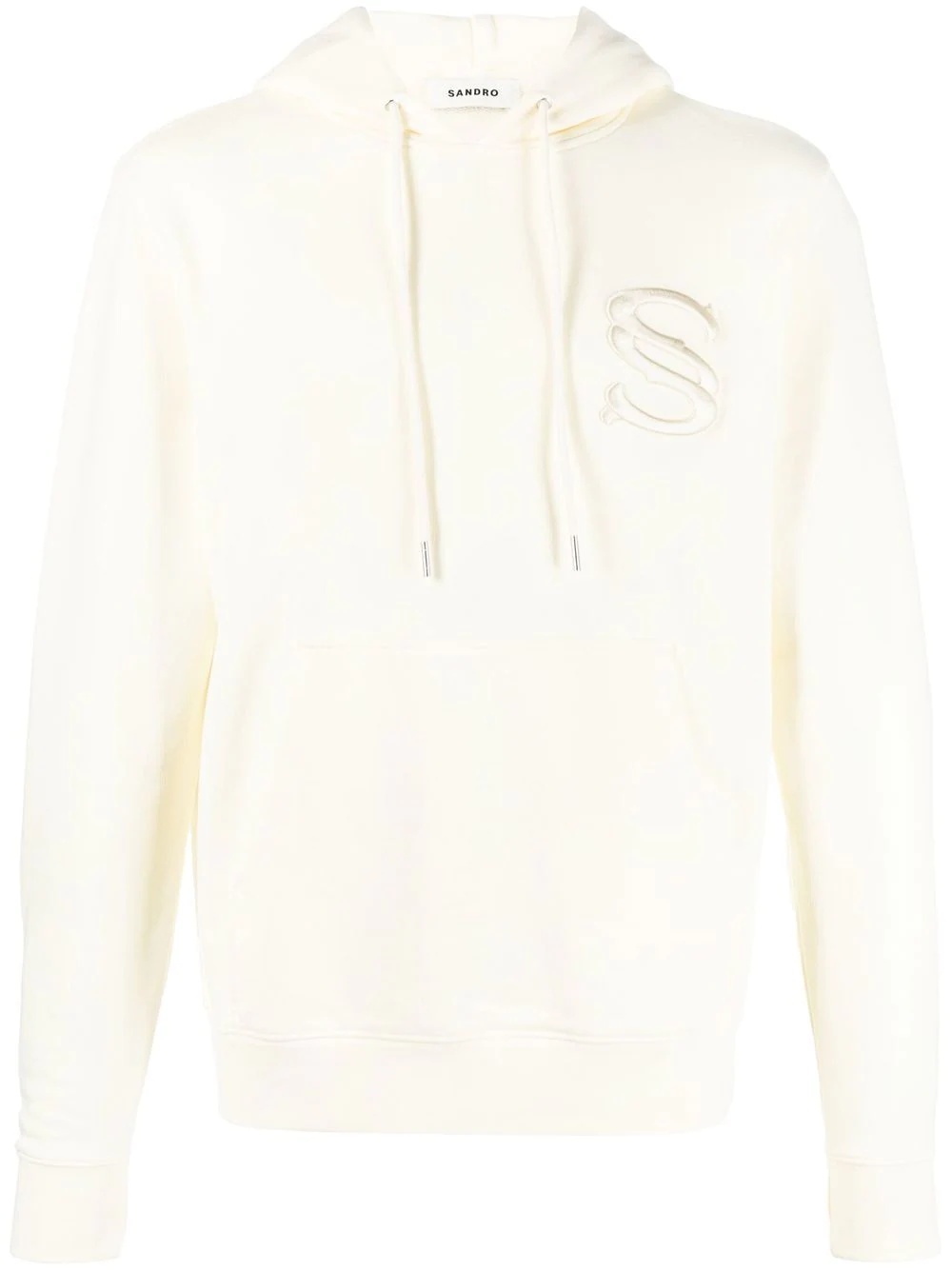 embroidered-logo pullover hoodie - 1