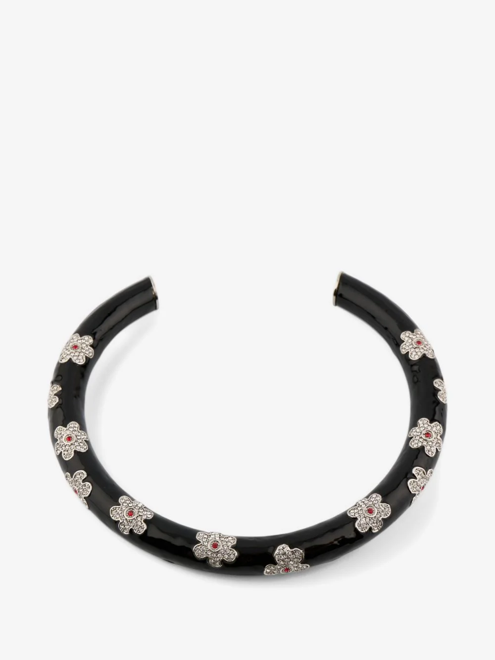 flower black choker necklace - 1