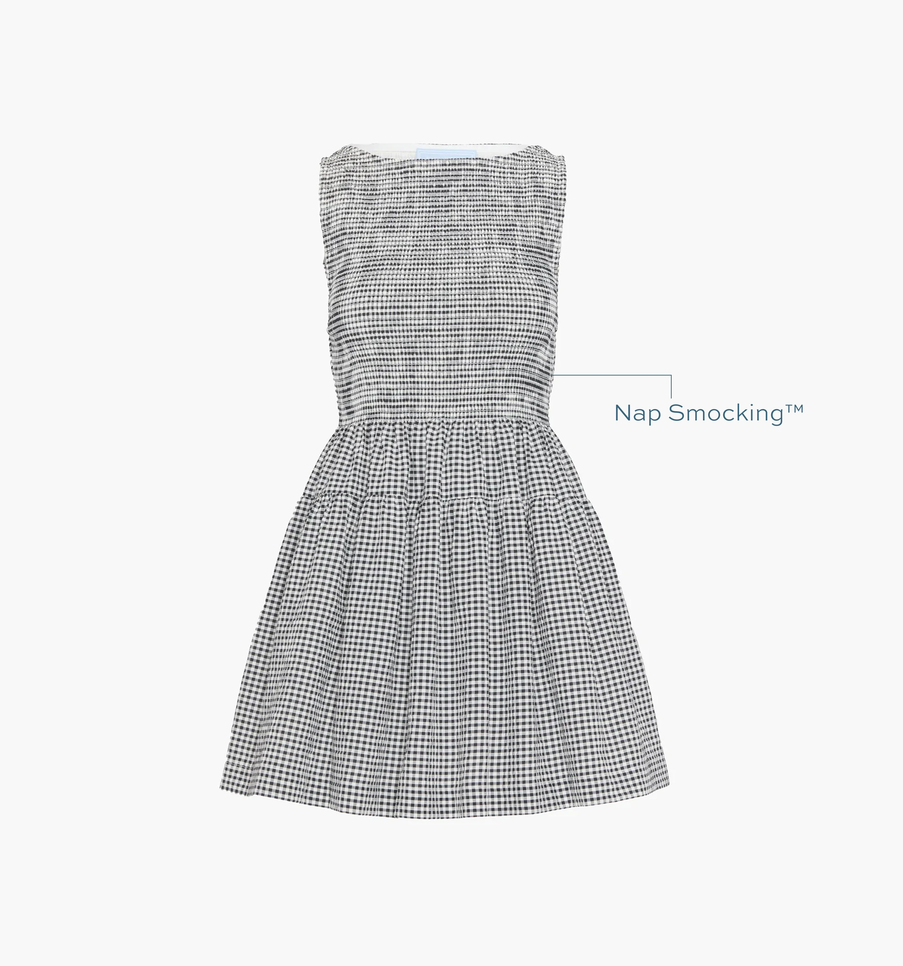The Cosima Mini Nap Dress - Black/Sand Gingham - 1