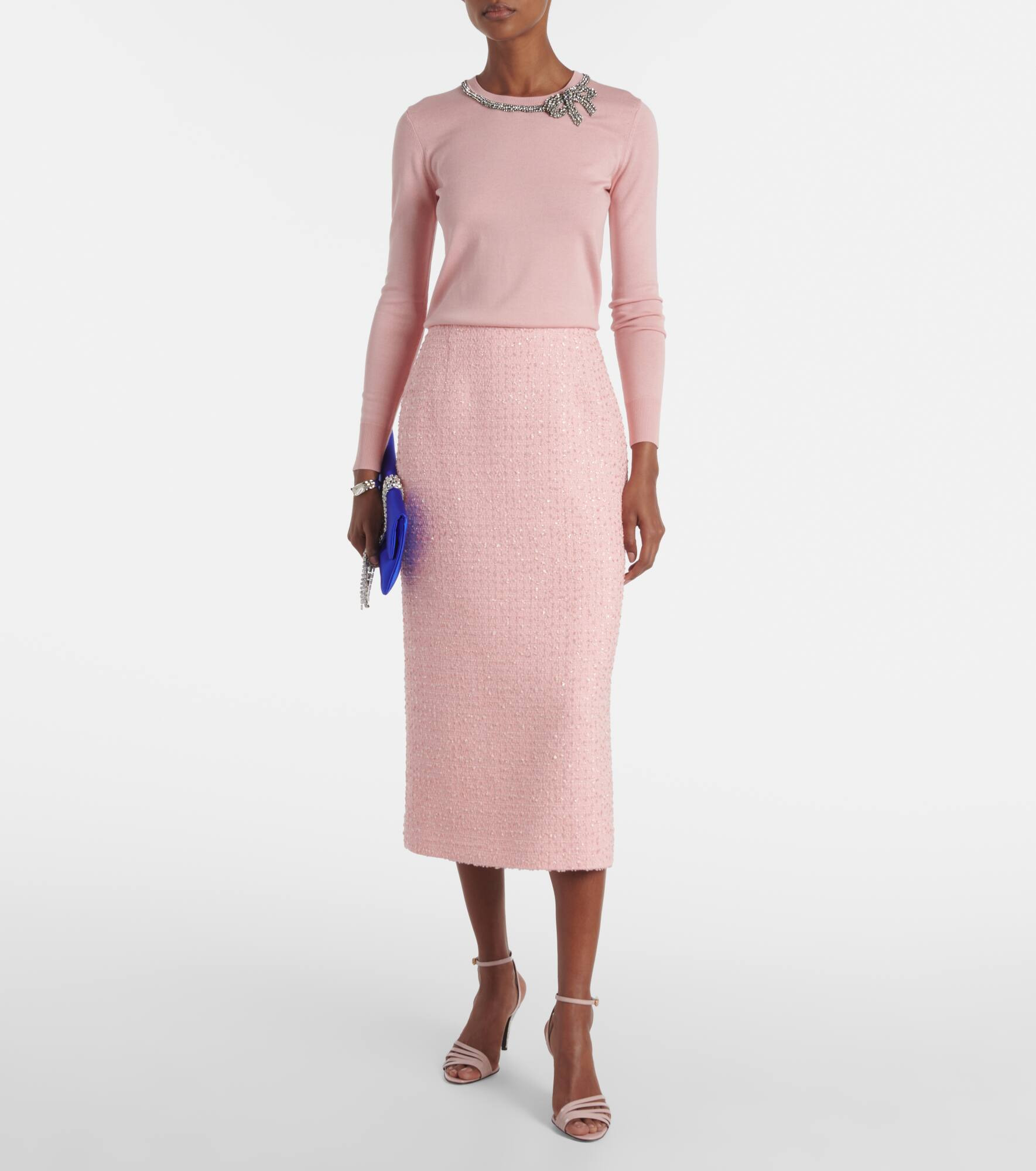 Embellished silk and cotton sweater - 2