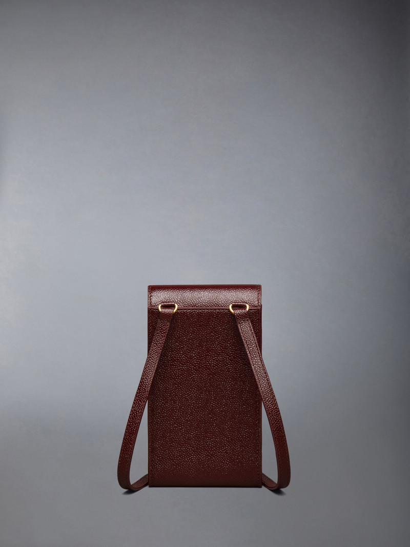 Thom Browne Lucido Leather Crossbody Phone Holder outlook