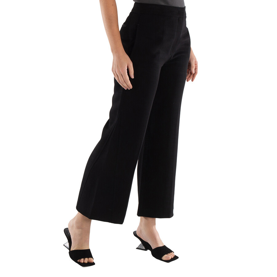 Jil Sander Ladies Black Cropped Wide-Leg Trousers, Brand Size 34 (US Size 2) - 3