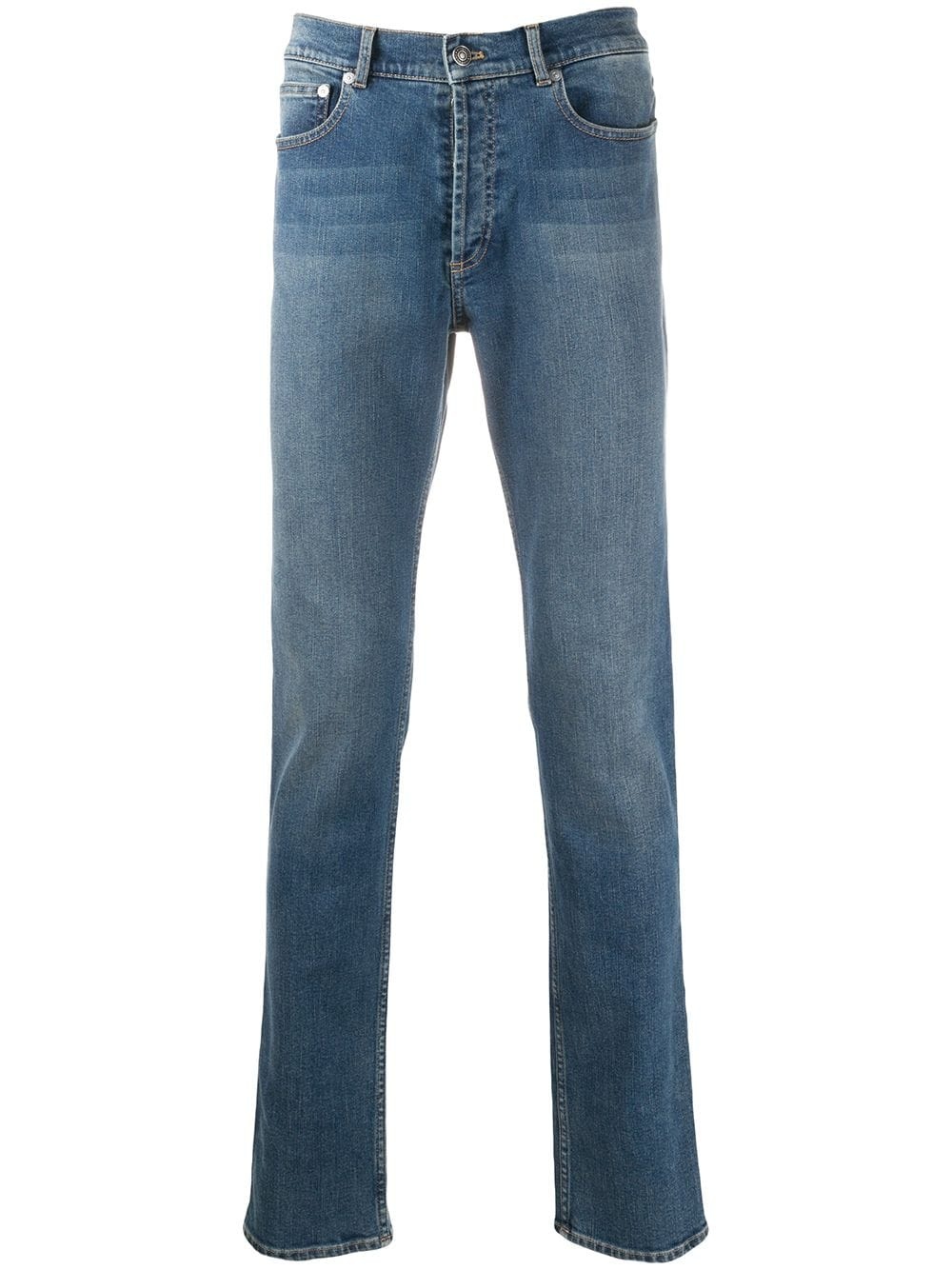 faded straight-leg jeans - 1