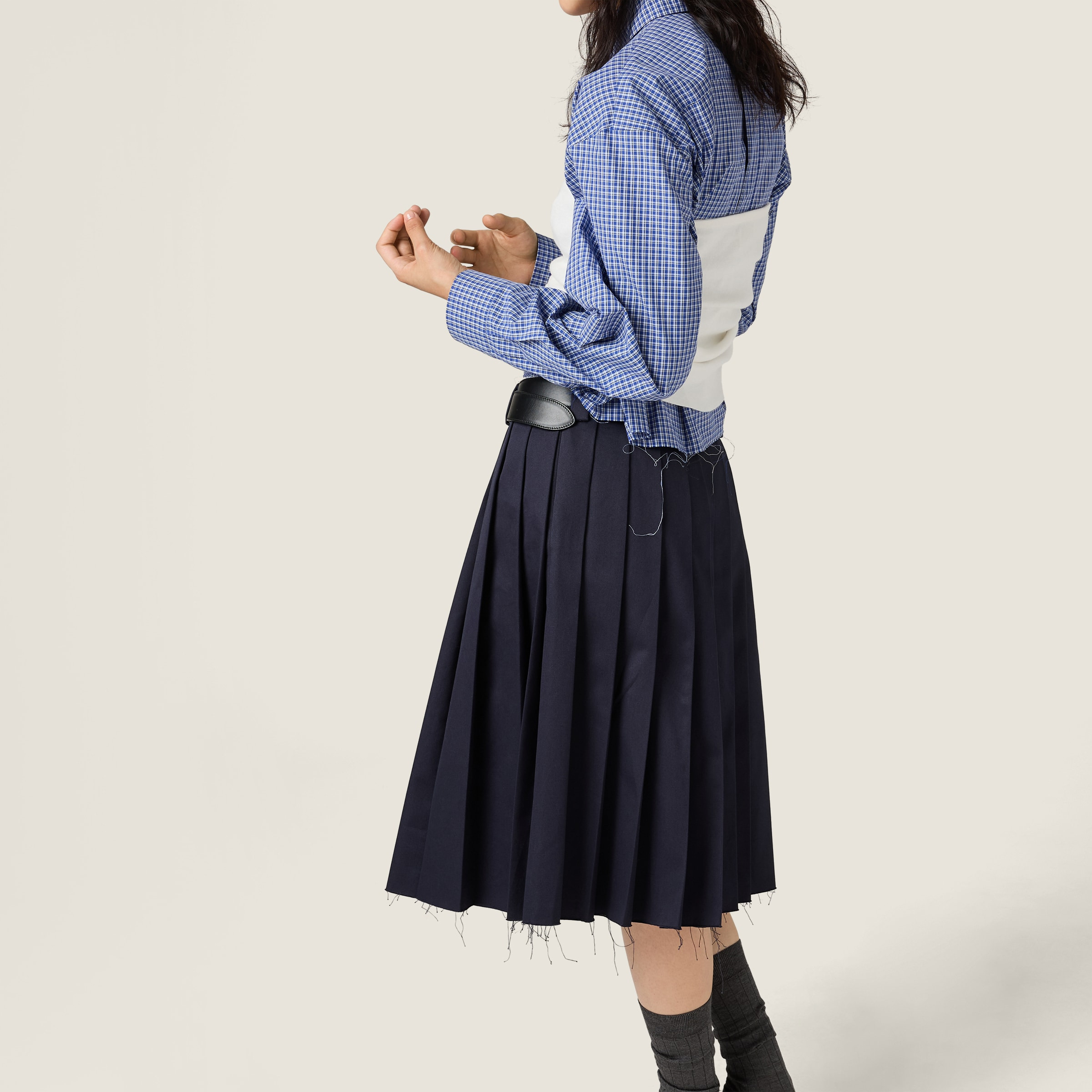 Pleated chino skirt - 5
