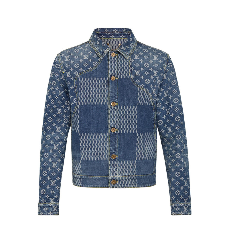 Giant Damier Waves Monogram Denim Jacket - 1