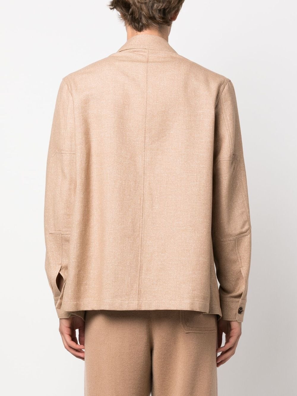 long-sleeve cashmere jacket - 4