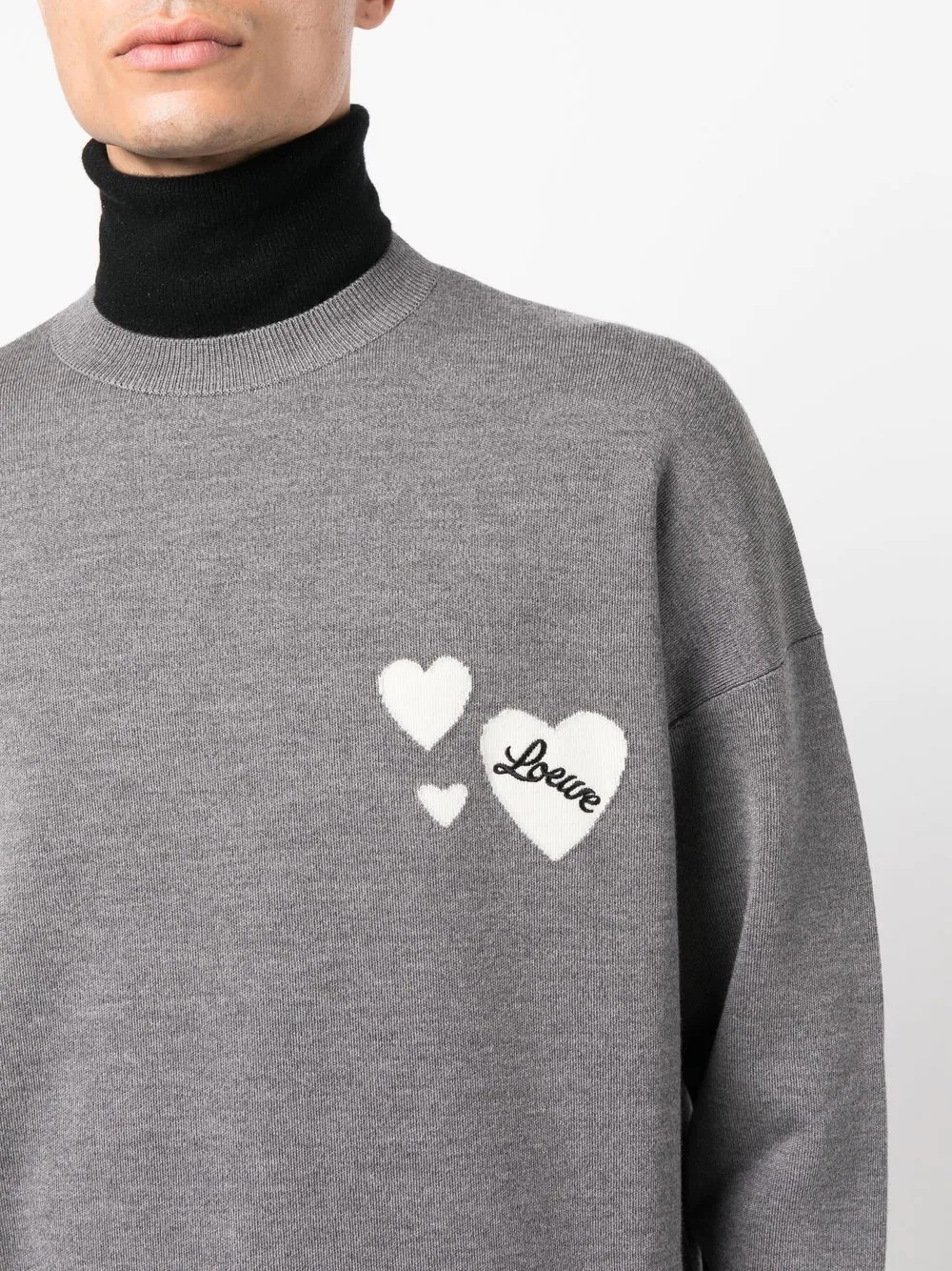 embroidered-logo crew-neck jumper - 5