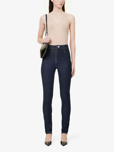 Alaïa Slim-leg mid-rise stretch-denim jeans outlook