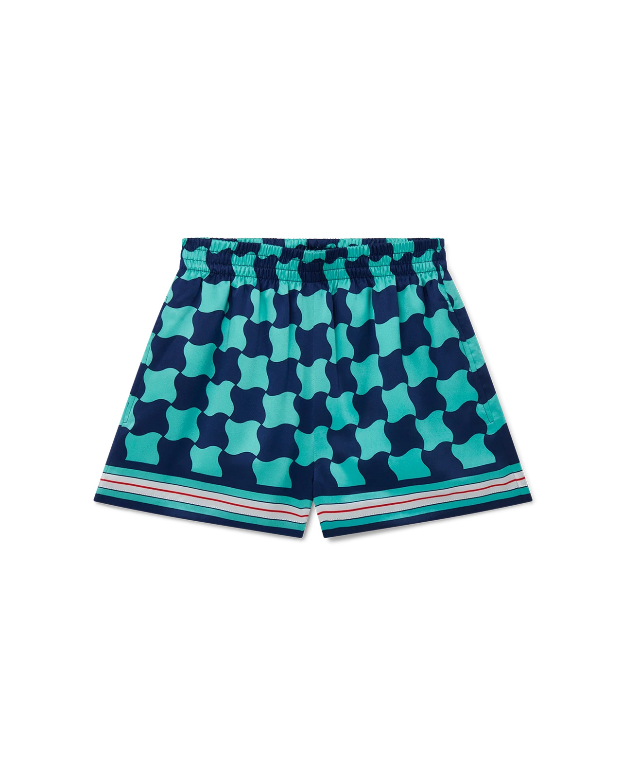 Pool Tile Silk Shorts - 1