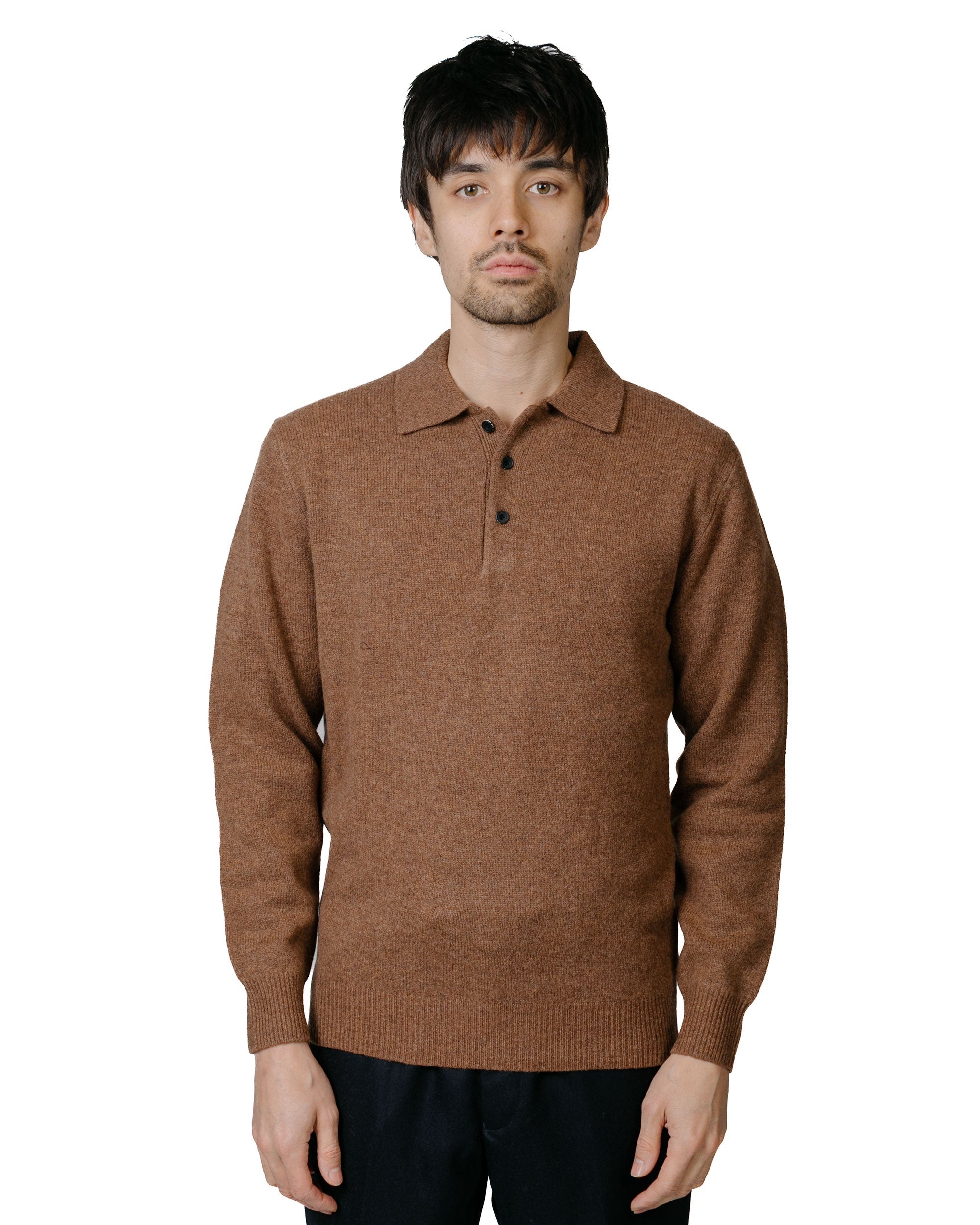 Knit Polo 9G Brown - 2