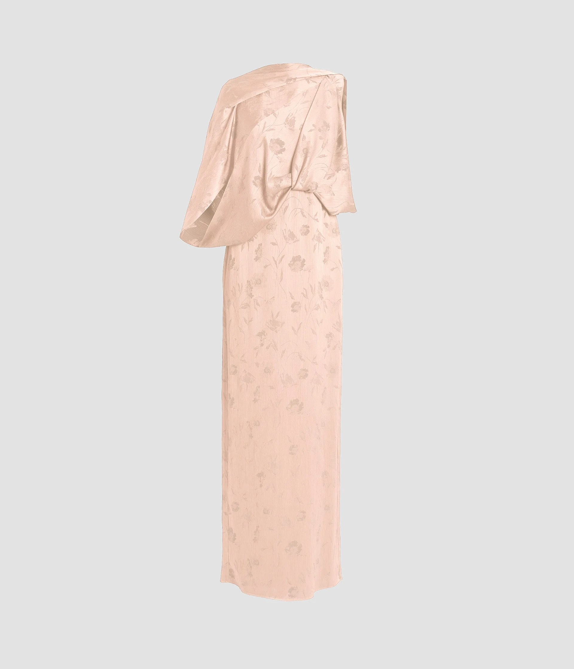 SILK CREPONNE DRAPE GOWN - 1