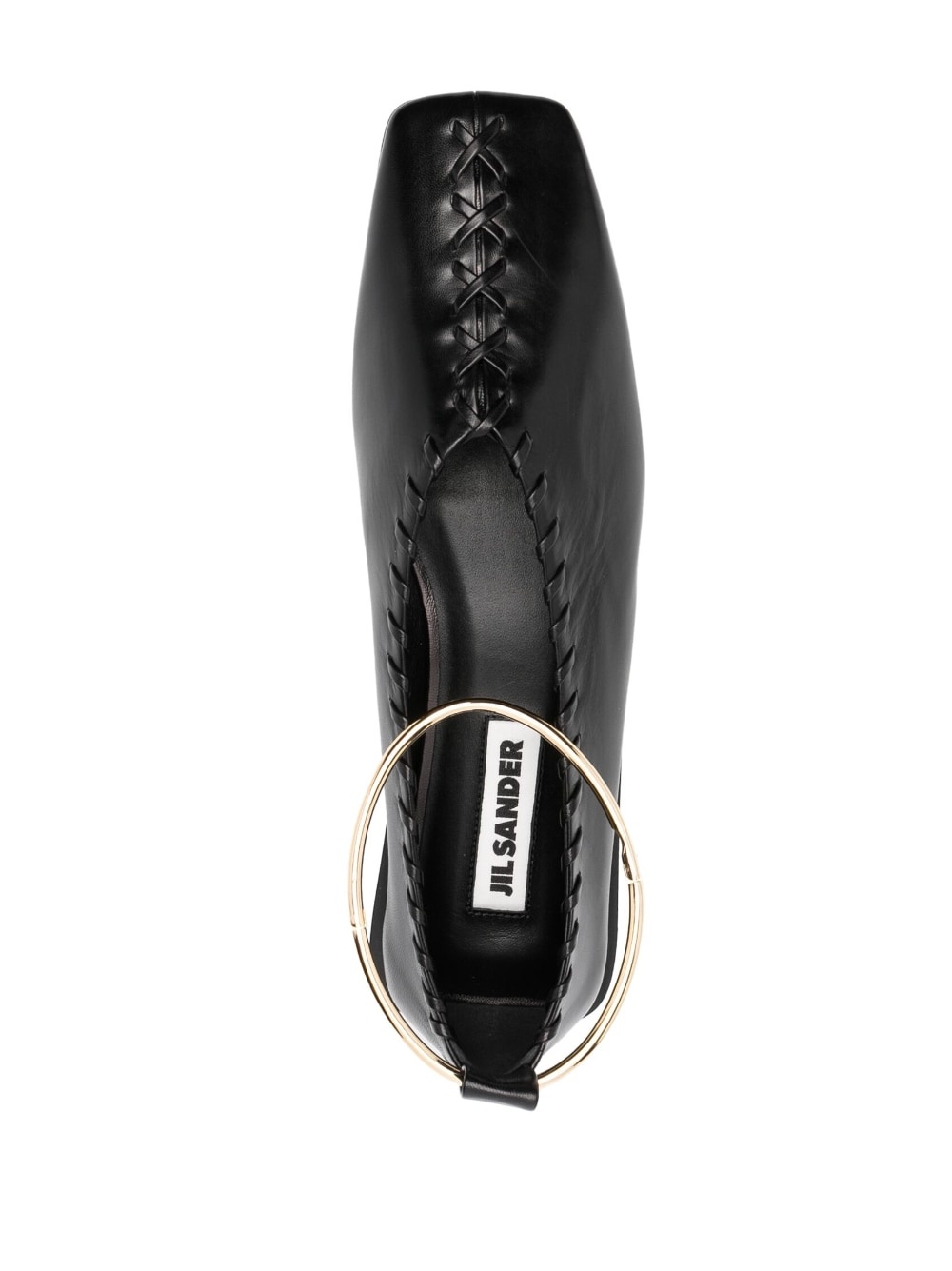 ring-detail ballerina shoes - 4