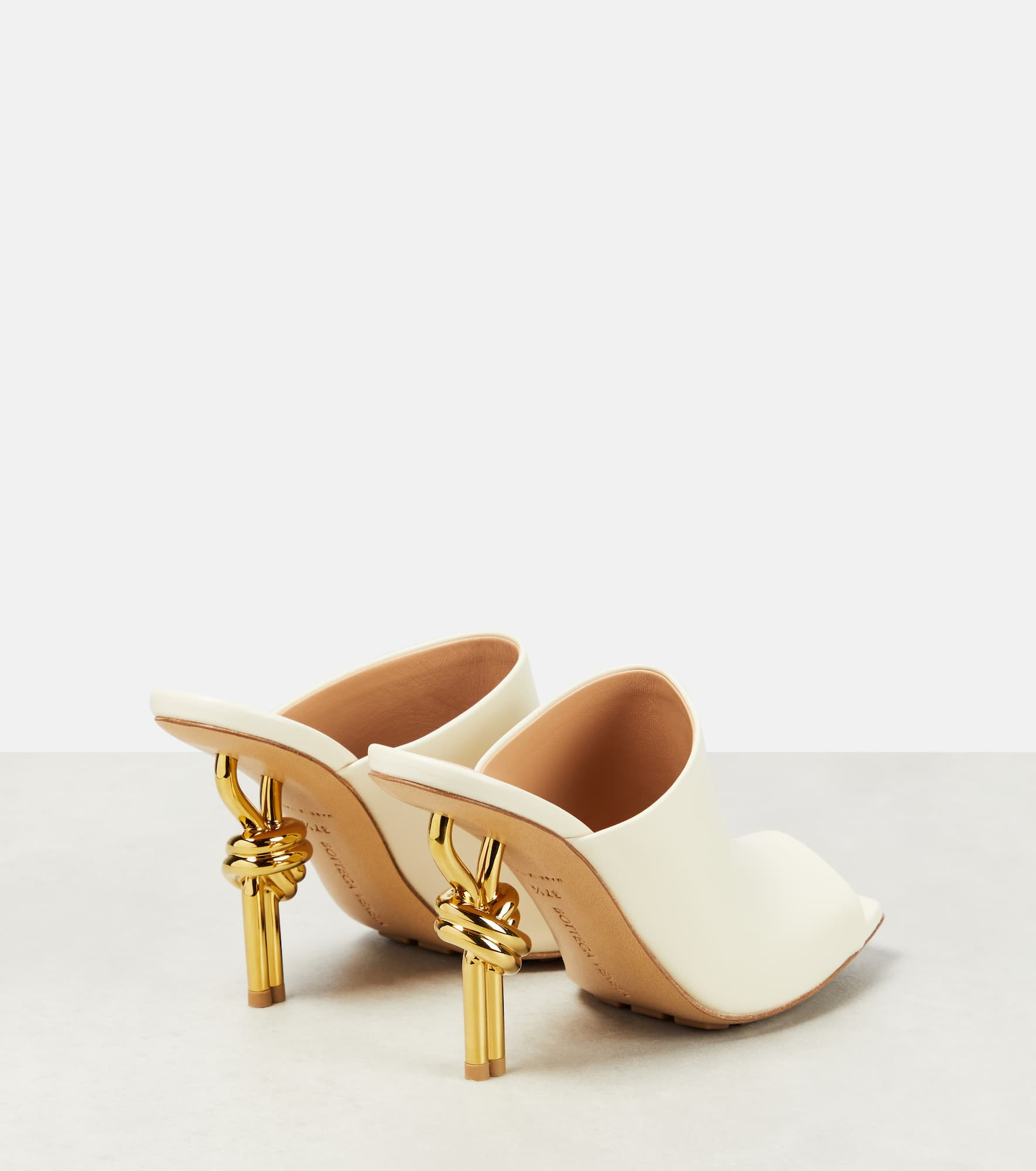 Knot leather mules - 3