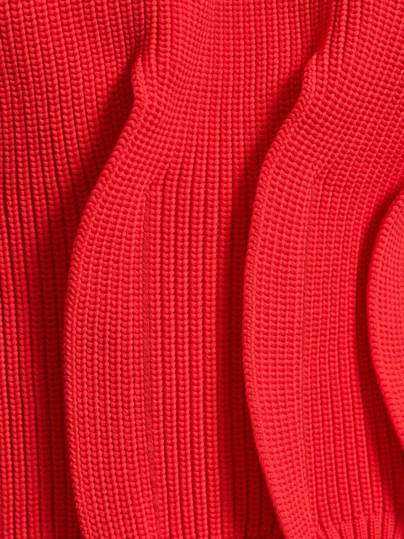 Pleated rib knit sweater - 2
